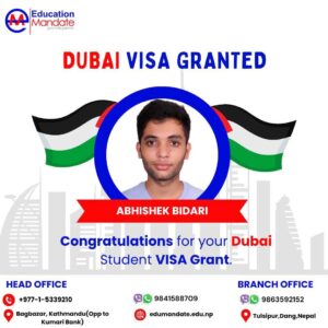 abhishek bidari duba visa success